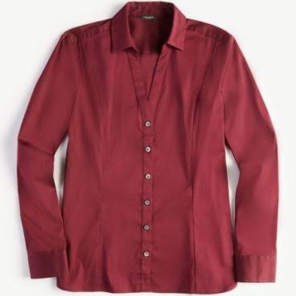 Ann Taylor Tops - Ann Taylor silk burgundy blouse